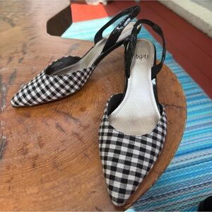 Black and White Checkered Women's Shoes